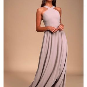 WORN ONCE Lulu’s Bridesmaid “Air of Romance” Maxi